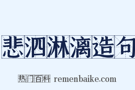 悲泗淋漓造句是什么意思的图片